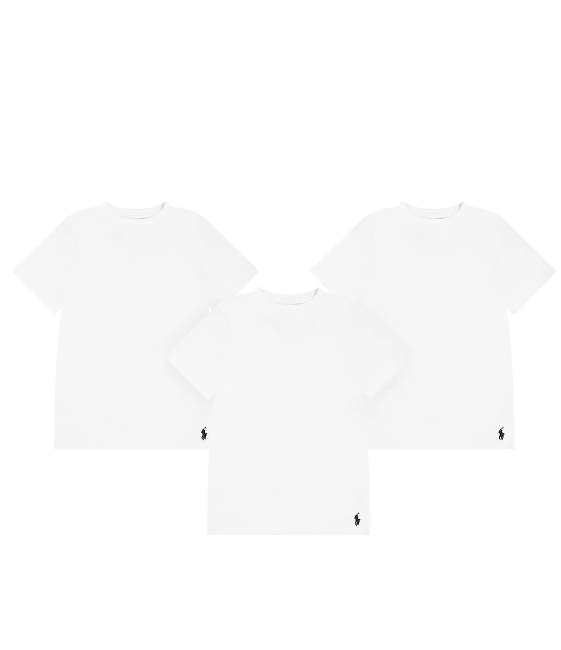 Polo Ralph Lauren Big Boys Short Sleeve Classic Crewneck T-Shirt 3-Pack