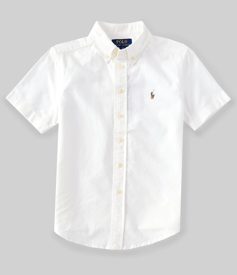 Polo Ralph Lauren Big Boys Short Sleeve Cotton Oxford Button Down Shirt