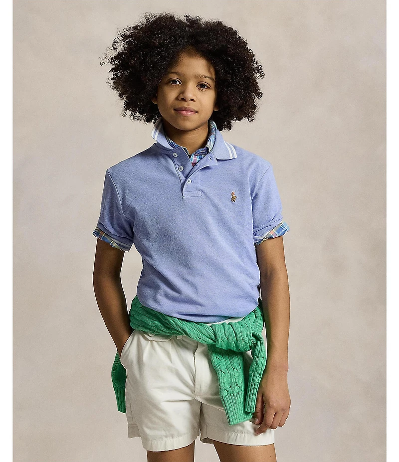 Polo Ralph Lauren Big Boys Short-Sleeve Oxford Mesh Polo Shirt