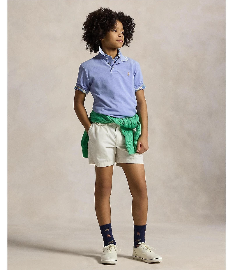 Polo Ralph Lauren Big Boys Short-Sleeve Oxford Mesh Polo Shirt