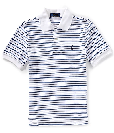 Polo Ralph Lauren Big Boys Short Sleeve Striped Interlock Polo Shirt