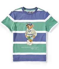 Polo Ralph Lauren Big Boys Short-Sleeve Striped Polo Bear Jersey T-Shirt