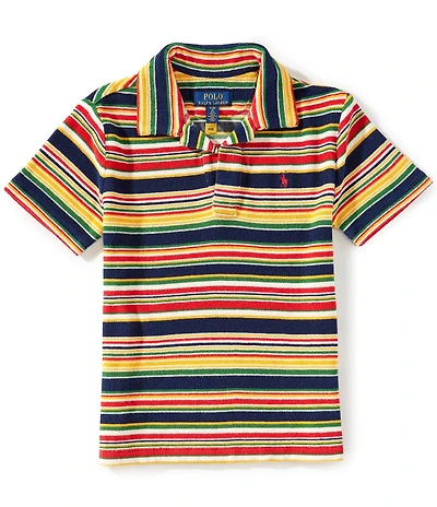 Polo Ralph Lauren Big Boys Short-Sleeve Striped Terry Polo Shirt
