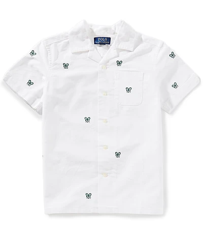 Polo Ralph Lauren Big Boys 8-20 Short Sleeve Tennis-Embroidered Oxford Shirt