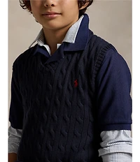 Polo Ralph Lauren Big Boys Sleeveless Cable-Knit Sweater Vest