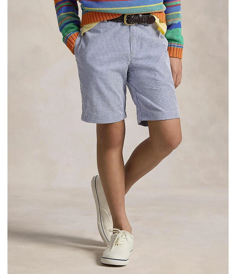 Polo Ralph Lauren Big Boys Striped Stretch Seersucker Shorts