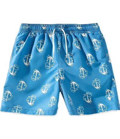 Polo Ralph Lauren Big Boys Anchor-Print Traveler Swim Trunks