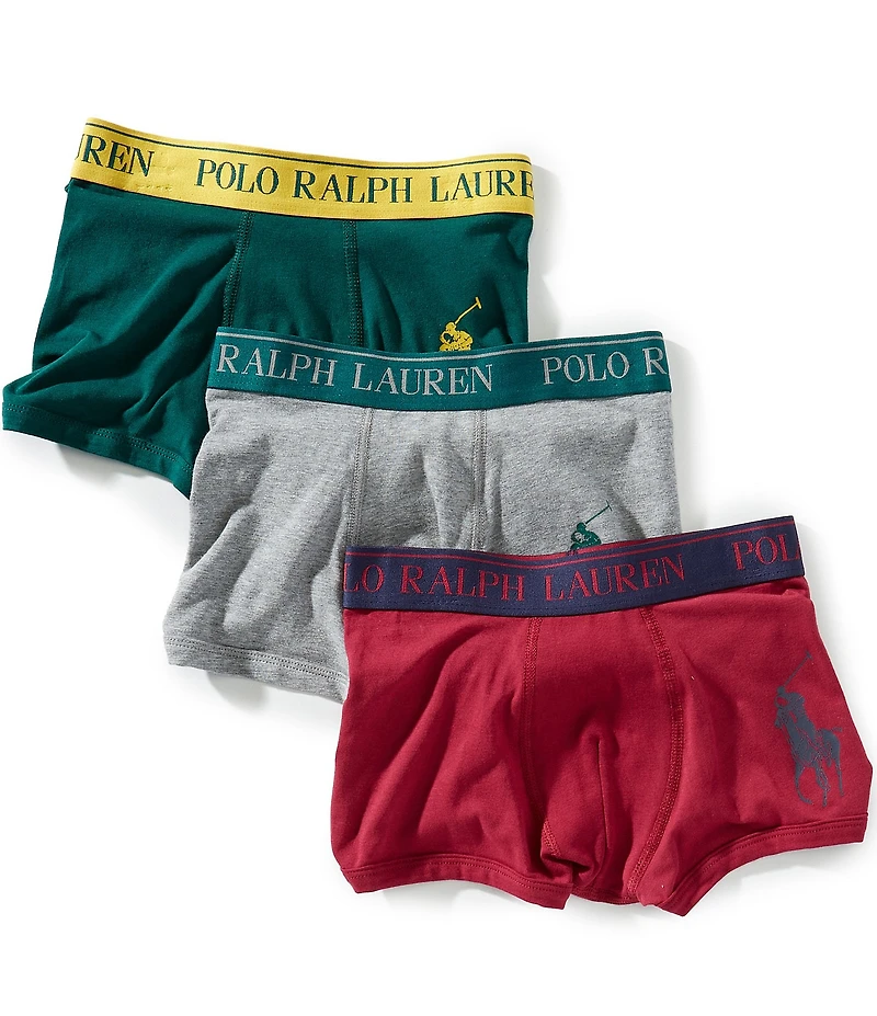Polo Ralph Lauren Big Boys Cotton Boxer Briefs 3-Packs