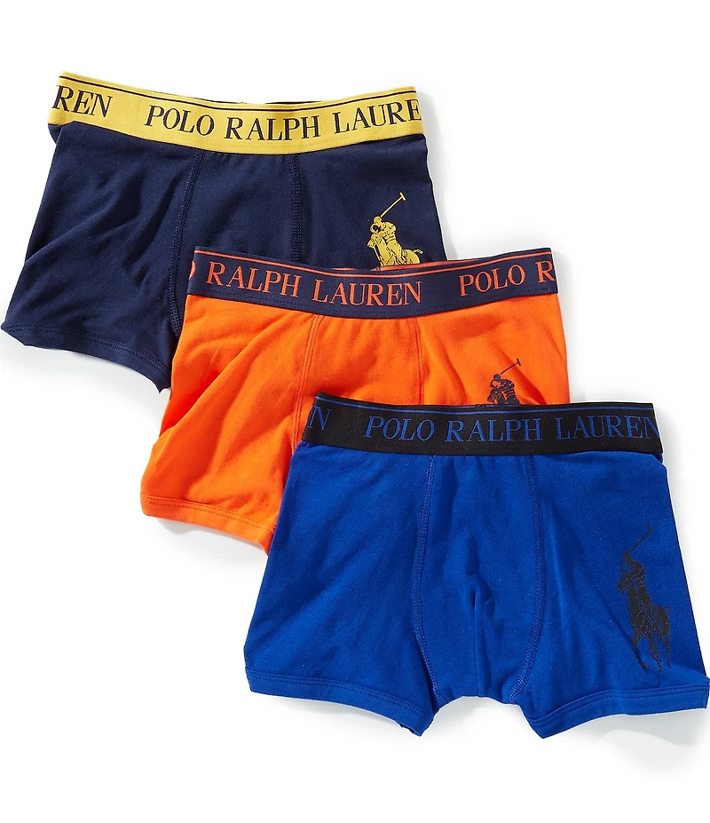 Polo Ralph Lauren Big Boys Cotton Boxer Briefs 3-Packs
