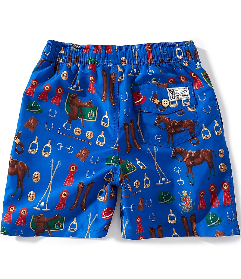 Polo Ralph Lauren Big Boys Equestrian-Inspired Traveler Swim Trunks