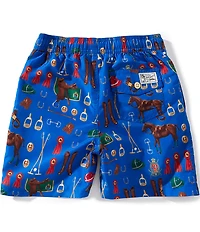 Polo Ralph Lauren Big Boys Equestrian-Inspired Traveler Swim Trunks