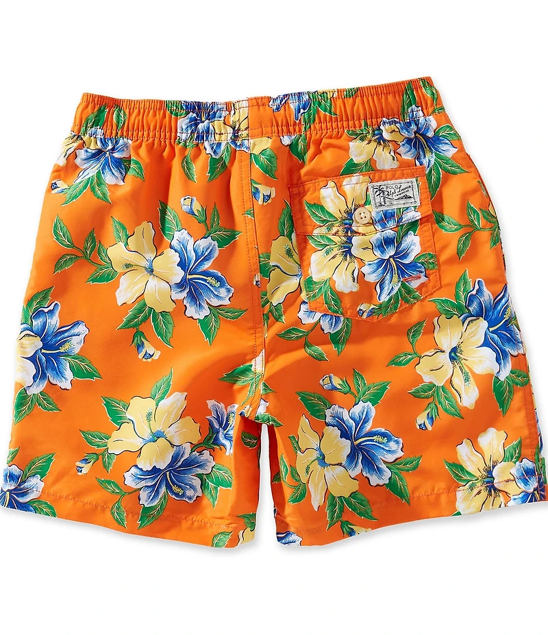 Polo Ralph Lauren Big Boys Hibiscus-Print Traveler Swim Trunks