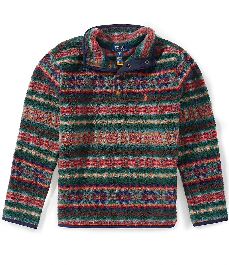 Polo Ralph Lauren Big Boys Long Sleeve Fair Isle Polar Fleece Jacket