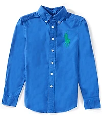 Polo Ralph Lauren Big Boys Long-Sleeve Big Pony Oxford Shirt