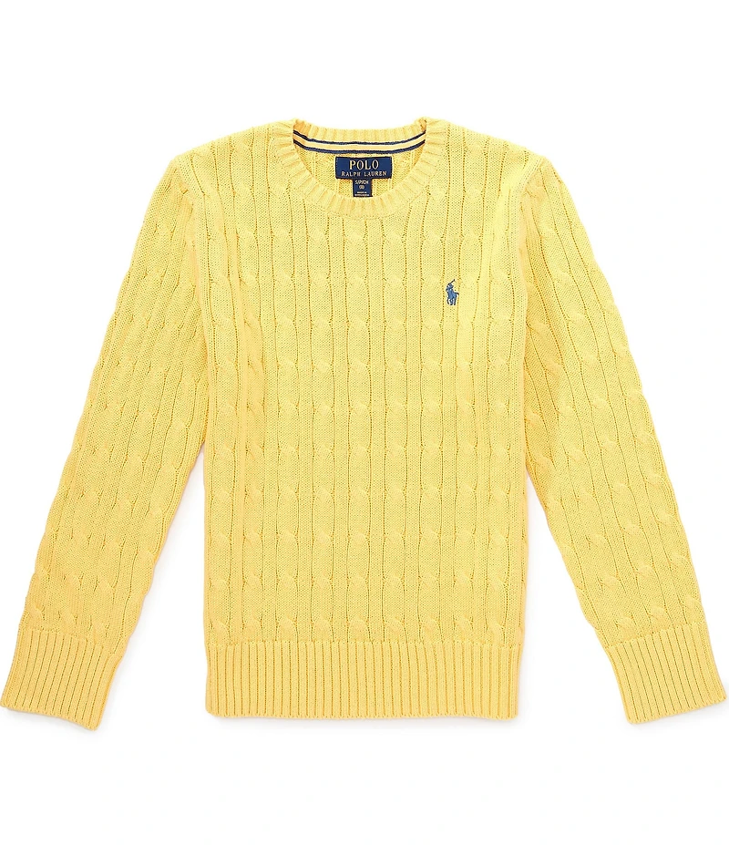 Polo Ralph Lauren Big Boys Long Sleeve Cable Knit Sweater