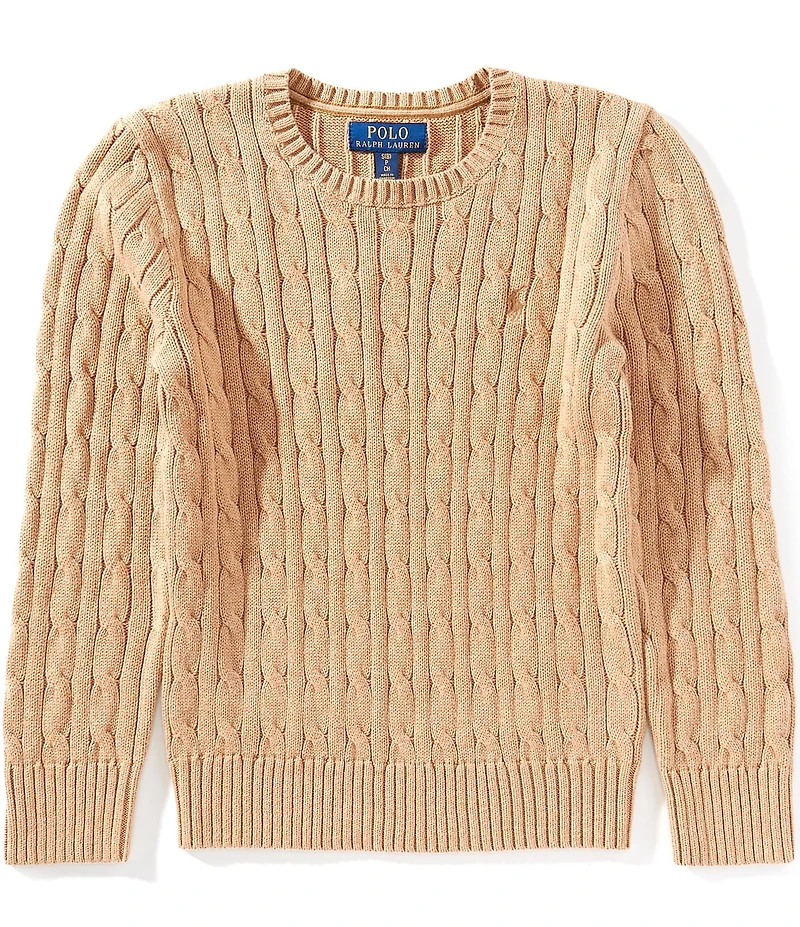 Polo Ralph Lauren Big Boys Long-Sleeve Cable-Knit Sweater