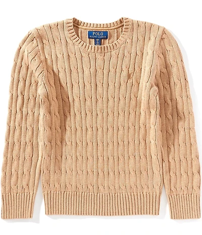 Polo Ralph Lauren Big Boys Long-Sleeve Cable-Knit Sweater