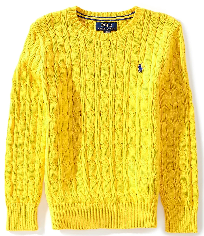 Polo Ralph Lauren Big Boys Long-Sleeve Cable-Knit Sweater