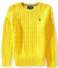 Polo Ralph Lauren Big Boys Long-Sleeve Cable-Knit Sweater