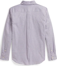 Polo Ralph Lauren Big Boys Long Sleeve Checked Performance Oxford Shirt