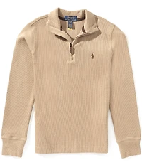 Polo Ralph Lauren Big Boys Long Sleeve Estate Rib Quarter Zip Pullover