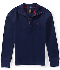 Polo Ralph Lauren Big Boys Long Sleeve Estate Rib Quarter Zip Pullover