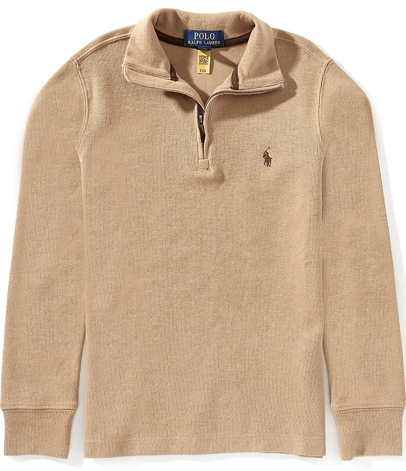 Polo Ralph Lauren Big Boys Long-Sleeve Estate-Rib Quarter-Zip Pullover