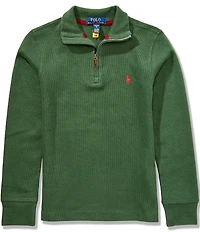Polo Ralph Lauren Big Boys Long-Sleeve Estate-Rib Quarter-Zip Pullover