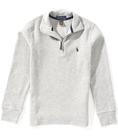 Polo Ralph Lauren Big Boys Long Sleeve Estate Rib Quarter Zip Pullover