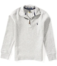 Polo Ralph Lauren Big Boys Long Sleeve Estate Rib Quarter Zip Pullover