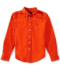 Polo Ralph Lauren Big Boys Long-Sleeve Garment-Dyed Oxford Shirt