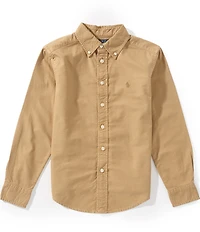 Polo Ralph Lauren Big Boys Long-Sleeve Garment-Dyed Oxford Shirt