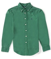 Polo Ralph Lauren Big Boys Long-Sleeve Garment-Dyed Oxford Shirt