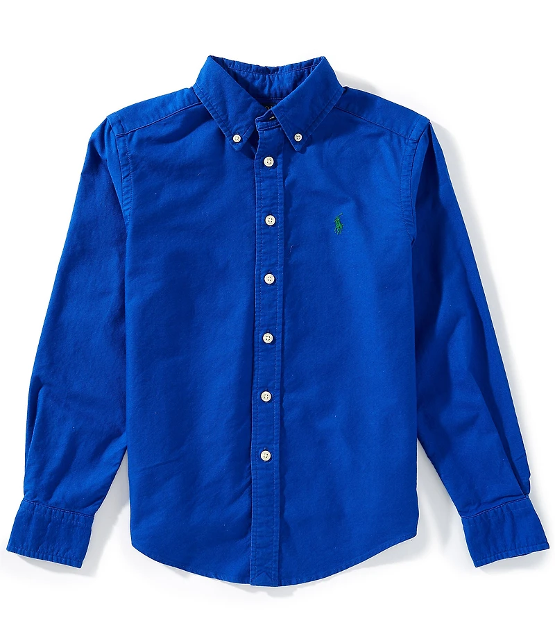 Polo Ralph Lauren Big Boys Long-Sleeve Garment-Dyed Oxford Shirt