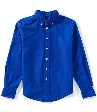 Polo Ralph Lauren Big Boys Long-Sleeve Garment-Dyed Oxford Shirt