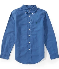 Polo Ralph Lauren Big Boys Long-Sleeve Garment-Dyed Oxford Shirt