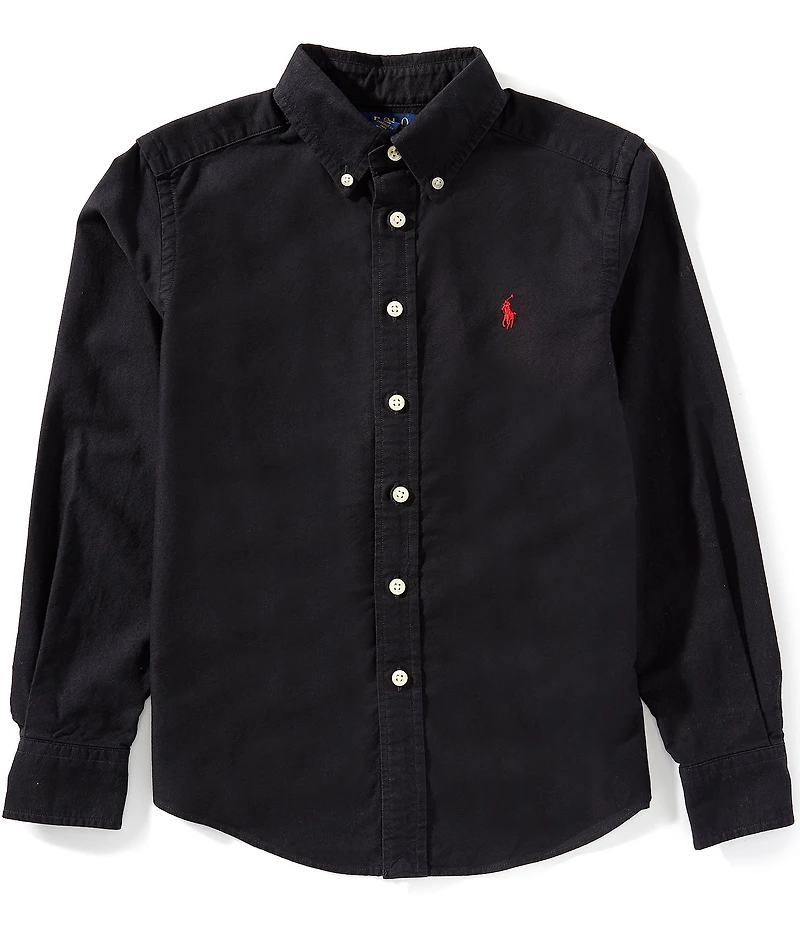 Polo Ralph Lauren Big Boys Long-Sleeve Garment-Dyed Oxford Shirt