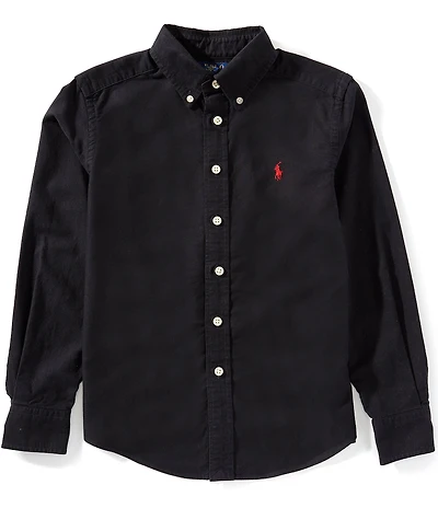 Polo Ralph Lauren Big Boys Long-Sleeve Garment-Dyed Oxford Shirt