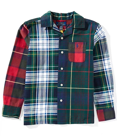 Polo Ralph Lauren Big Boys Long-Sleeve Plaid Oxford Fun Shirt