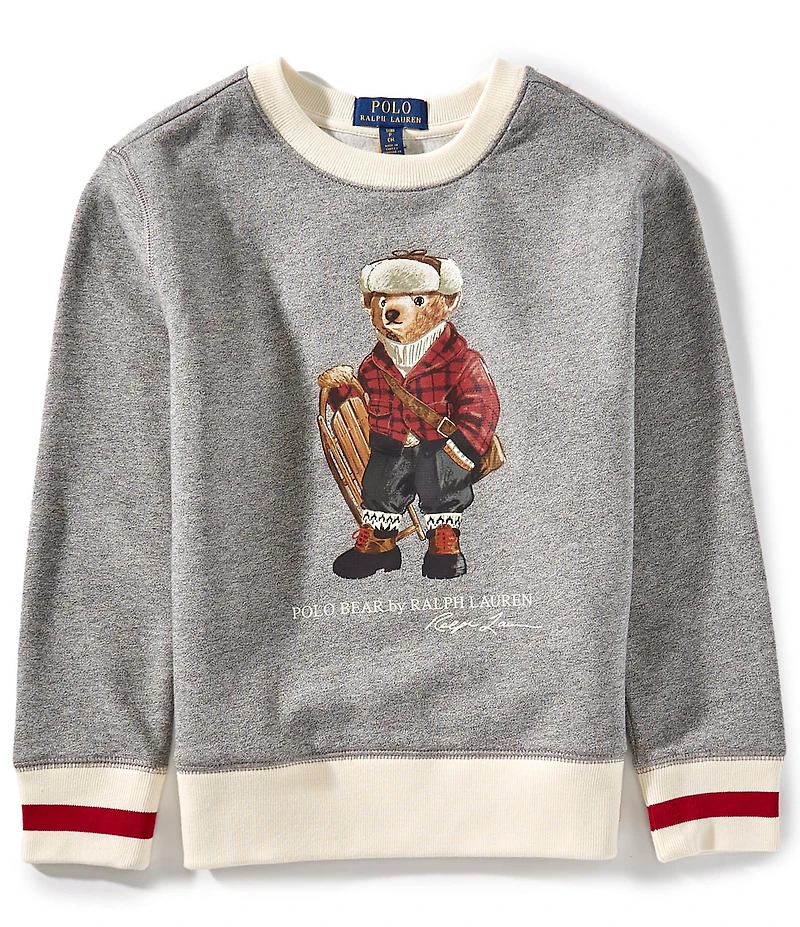 Polo Ralph Lauren Big Boys Long-Sleeve Polo Bear Fleece Sweatshirt