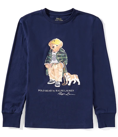 Polo Ralph Lauren Big Boys Long-Sleeve Polo Bear Jersey T-Shirt