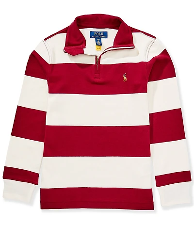 Polo Ralph Lauren Big Boys Long-Sleeve Striped Interlock Pullover