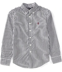 Polo Ralph Lauren Big Boys Long-Sleeve Striped Poplin Shirt