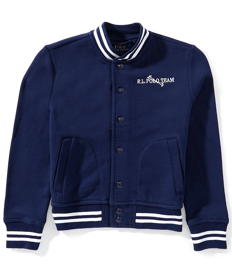 Polo Ralph Lauren Big Boys Long-Sleeve Triple-Pony Fleece Baseball Jacket