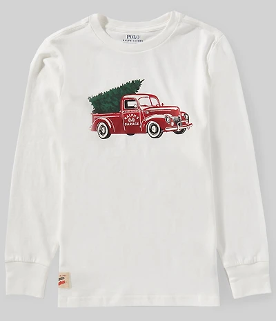 Polo Ralph Lauren Big Boys Long-Sleeve Truck Print T-Shirt