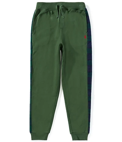 Polo Ralph Lauren Big Boys Plaid-Trim Fleece Jogger Pants