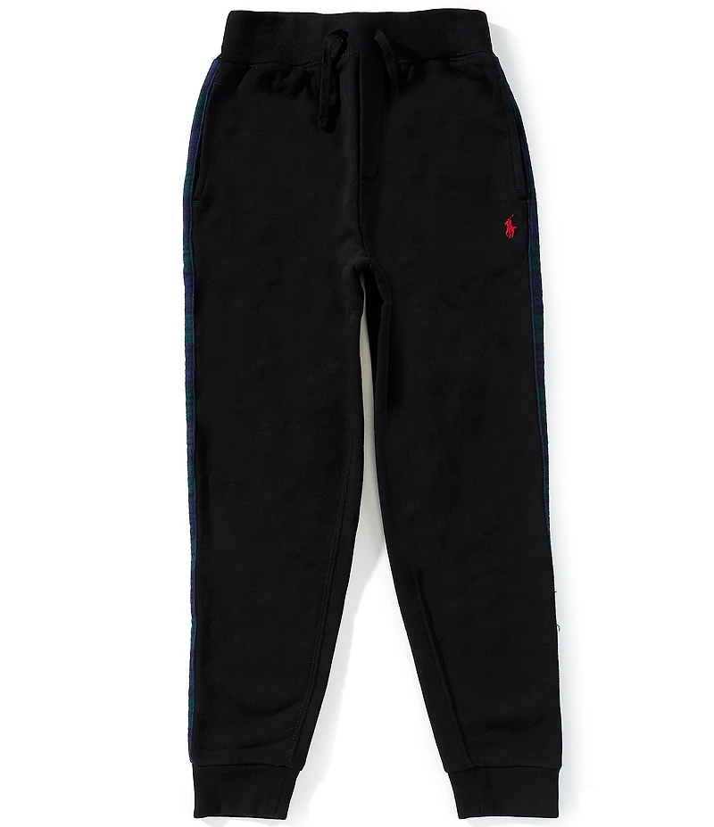 Polo Ralph Lauren Big Boys Plaid-Trim Fleece Jogger Pants