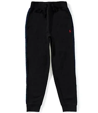 Polo Ralph Lauren Big Boys Plaid-Trim Fleece Jogger Pants