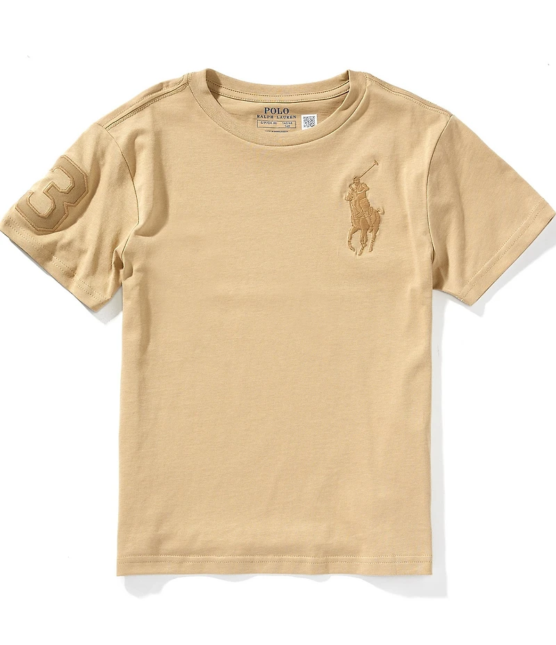 Polo Ralph Lauren Big Boys Short Sleeve Big Pony Twill Patch Jersey T-Shirt