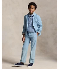 Polo Ralph Lauren Big Boys Short-Sleeve Cable-Knit Polo Sweater